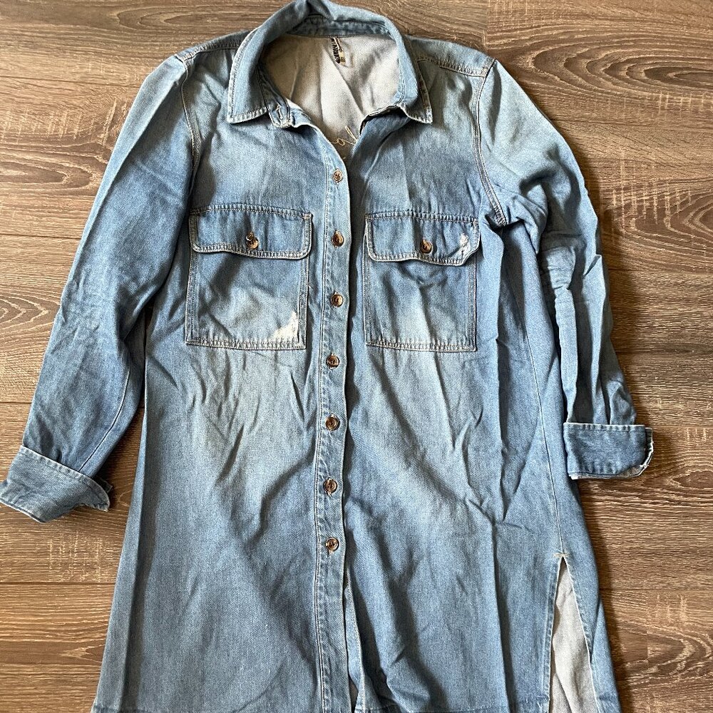 Stradivarius Denim Shirt Button Down